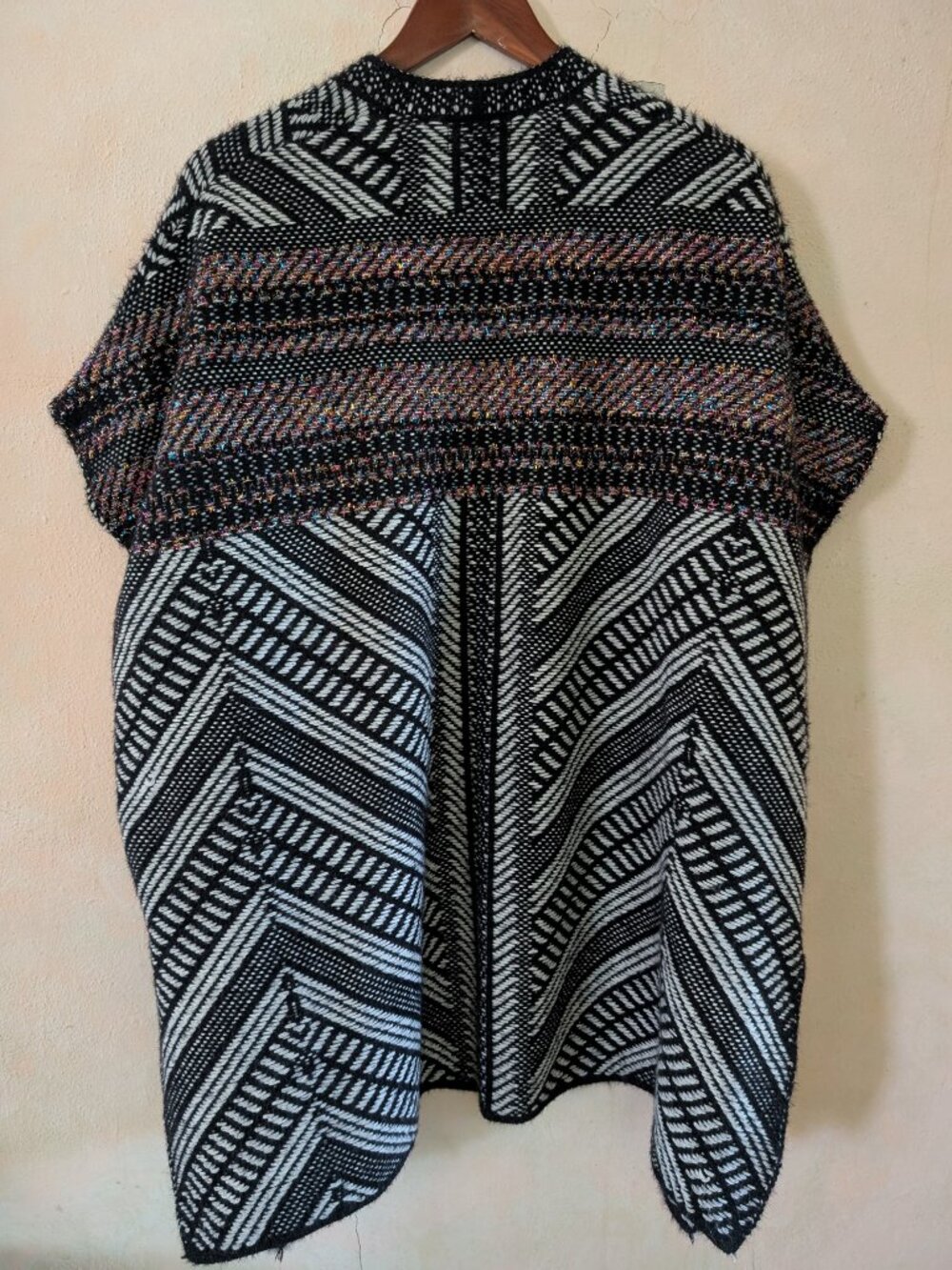 Anthropologie Molly Bracken Sally geo print cardigan / poncho (size XS/S) - Picture 5 of 6
